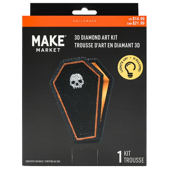 6" Coffin 3D LED Diamond Art Kit by Make Market®